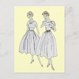 Vintager Vogue Postkarte