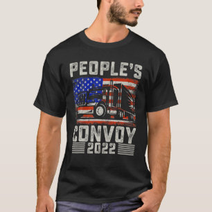 Vintager Volkskonvoi 2022 LKWs Amer unterstützen T-Shirt