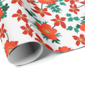 Vintager volkstümlicher Hintergrund. Nahtlos Vinta Geschenkpapier (Rolleneckpunkt)