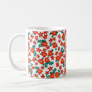 Vintager volkstümlicher Hintergrund. Nahtlos Vinta Kaffeetasse