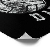 Vintager Volleyball-Vater Poster (Ecke)