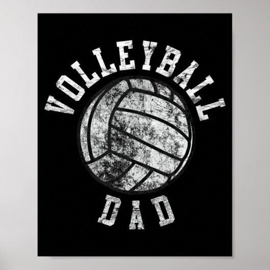 Vintager Volleyball-Vater Poster (Vorne)
