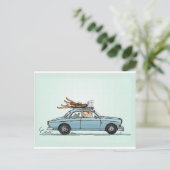 Vintager Volvo 122s Amazon Postkarte (Stehend Vorderseite)