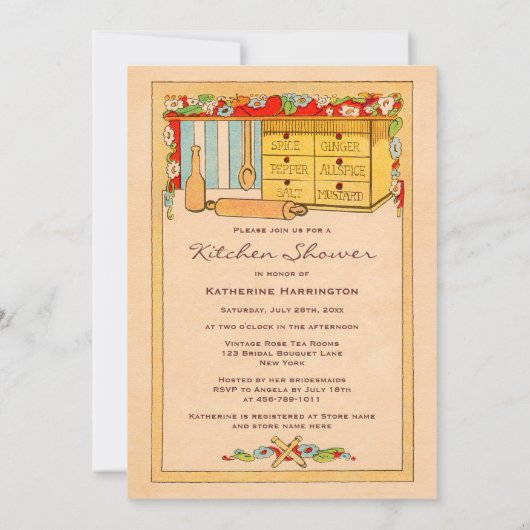 Vintager Vorrat das Einladung (Rückseite)