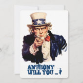 Vintager Vorschlag Einladung (Vorderseite)