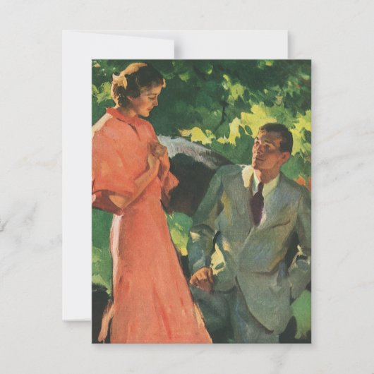 Vintager Vorschlag, wirst du mich heiraten? (Vorderseite)