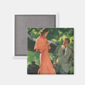Vintager Vorschlag, wirst du mich heiraten? Magnet (Vorderseite/Rückseite)