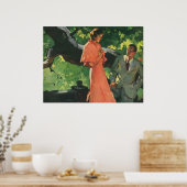 Vintager Vorschlag, wirst du mich heiraten? Poster (Küche)