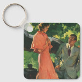Vintager Vorschlag, wirst du mich heiraten? Schlüsselanhänger (Vorderseite)