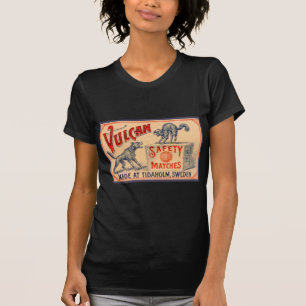 Vintager Vulcan Sicherheits-Match-Aufkleber T-Shirt