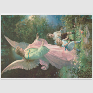 Vintager Wächter Engel Angeln Christliche Kunst Seidenpapier