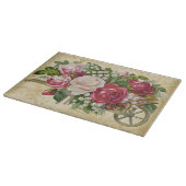 Vintager Wagen der Rosen Schneidebrett (Ecke)