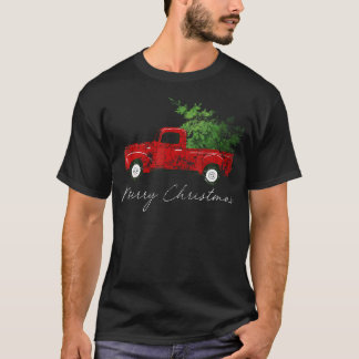 Vintager Wagen Weihnachten - Baum auf dem Auto Xma T-Shirt