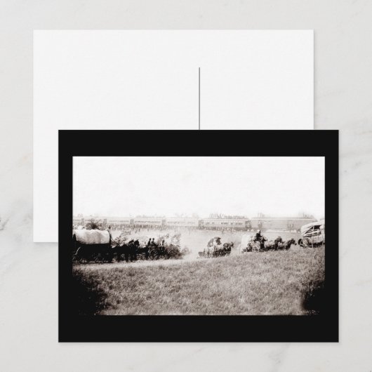 Vintager Wagenzug Postkarte (Vorne/Hinten)