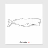 Vintager Wal Aufkleber (Blatt)