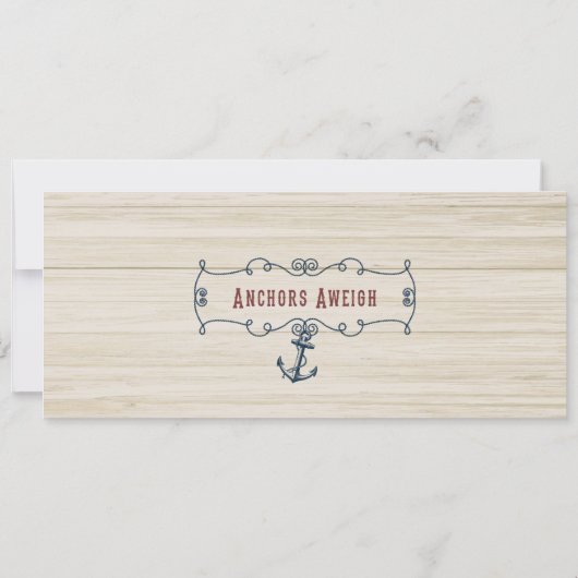 Vintager Wal, Kinderdusche Einladung (Rückseite)