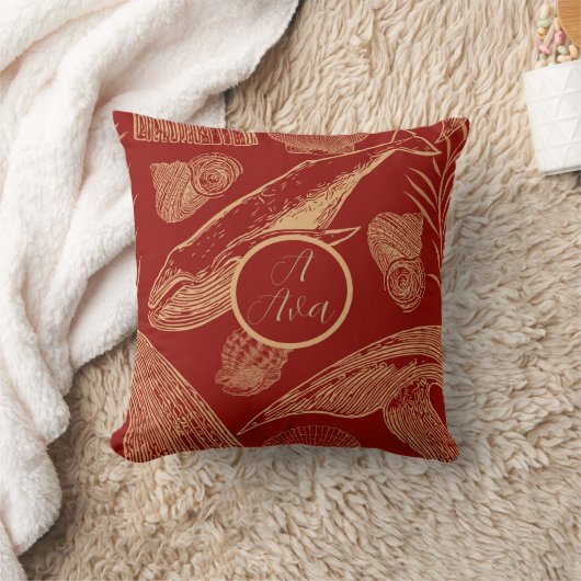 Vintager Wal, Kinderzimmer, Rot Kissen (Decke)