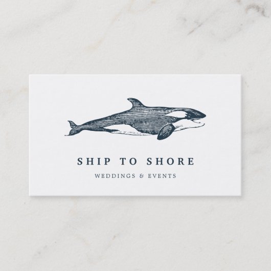 Vintager Wal Visitenkarte (Vorderseite)