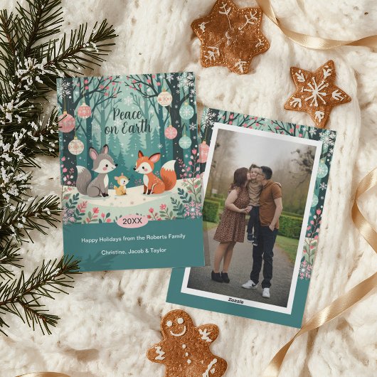 Vintager Wald Feiertagskarte