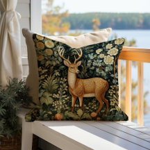 Vintager Wald Hirsch Botanischer Blumengarten