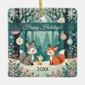 Vintager Wald Keramikornament (Vorderseite)