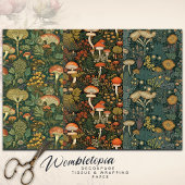 Vintager Wald Pilz in dunkelgrün und rustikal rot Geschenkpapier Set