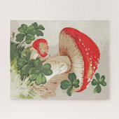 Vintager Wald Pilz Lucky Klee Puzzle (Horizontal)