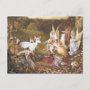 Vintager Wald Postkarte