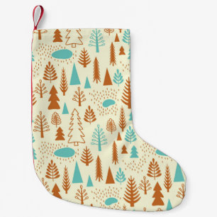 Vintager Wald: Zeitloses natürliches Muster. Kleiner Weihnachtsstrumpf