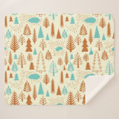 Vintager Wald: Zeitloses natürliches Muster. Sherpadecke (Vorderseite (Horizontal))