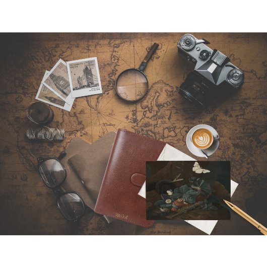 Vintager Waldboden Stillleben Karte