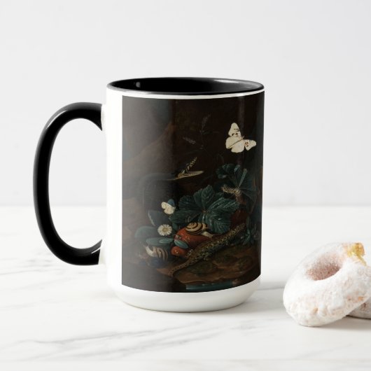 Vintager Waldboden Stillleben Tasse (Mit Donut)