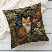 Vintager Waldfox Botanischer Blumengarten Kissen