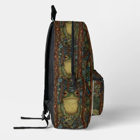 Vintager Waldfrosch Bedruckter Rucksack (Links)