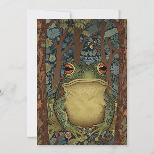 Vintager Waldfrosch Einladung (Vorderseite)