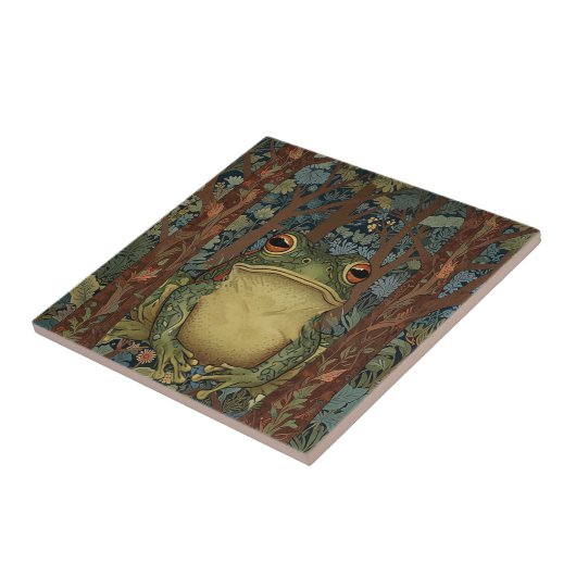 Vintager Waldfrosch Fliese (Seite)