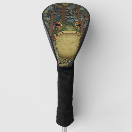 Vintager Waldfrosch Golf Headcover (Vorderseite)