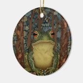 Vintager Waldfrosch Keramik Ornament (Links)