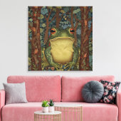 Vintager Waldfrosch Leinwanddruck (Insitu (Wohnzimmer))