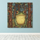 Vintager Waldfrosch Leinwanddruck (Insitu (Holzboden))