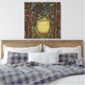 Vintager Waldfrosch Leinwanddruck (Insitu (Schlafzimmer))