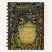 Vintager Waldfrosch Notizblock (Vorderseite)