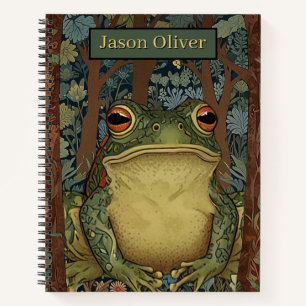 Vintager Waldfrosch Notizblock