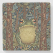 Vintager Waldfrosch Steinuntersetzer (Vorderseite)