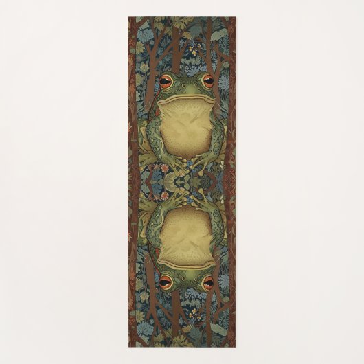 Vintager Waldfrosch Yogamatte (Vorderseite)