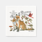 Vintager Waldfuchs Serviette (Vorderseite)