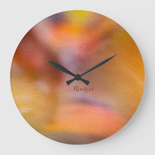 Vintager Waldträumer - Abstrakte Naturerlebnisse Große Wanduhr (Vorderseite)