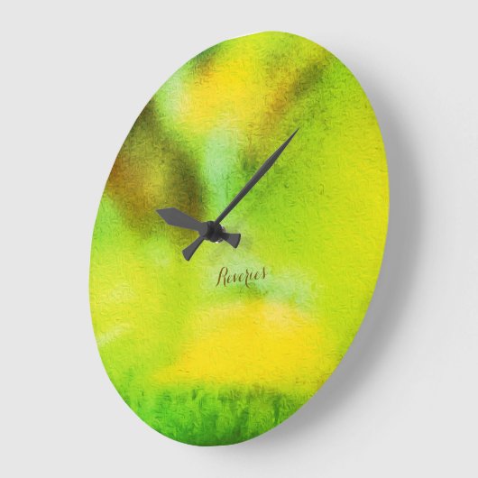 Vintager Waldträumer - Abstrakte Naturerlebnisse Große Wanduhr (Winkel)