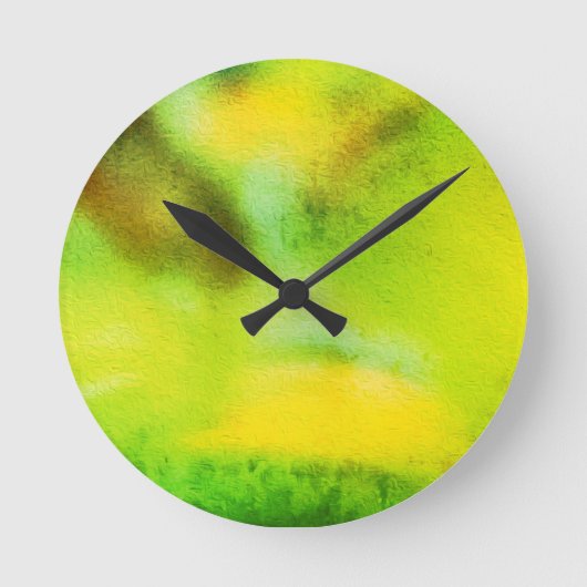 Vintager Waldträumer - Abstrakte Naturerlebnisse Runde Wanduhr (Vorderseite)