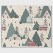 Vintager WaldWinter Geschenkpapier (Flach)